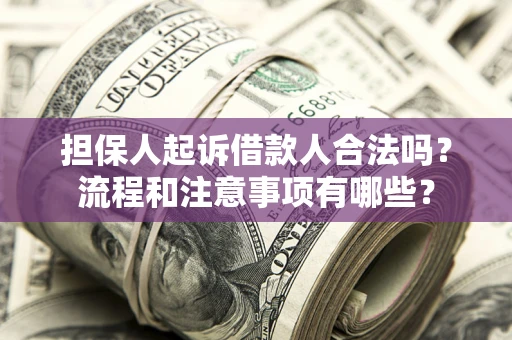 北京担保人起诉借款人合法吗？流程和注意事项有哪些？