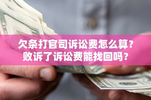 北京欠条打官司诉讼费怎么算？败诉了诉讼费能找回吗？