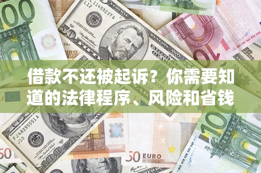 北京借款不还被起诉？你需要知道的法律程序、风险和省钱技巧